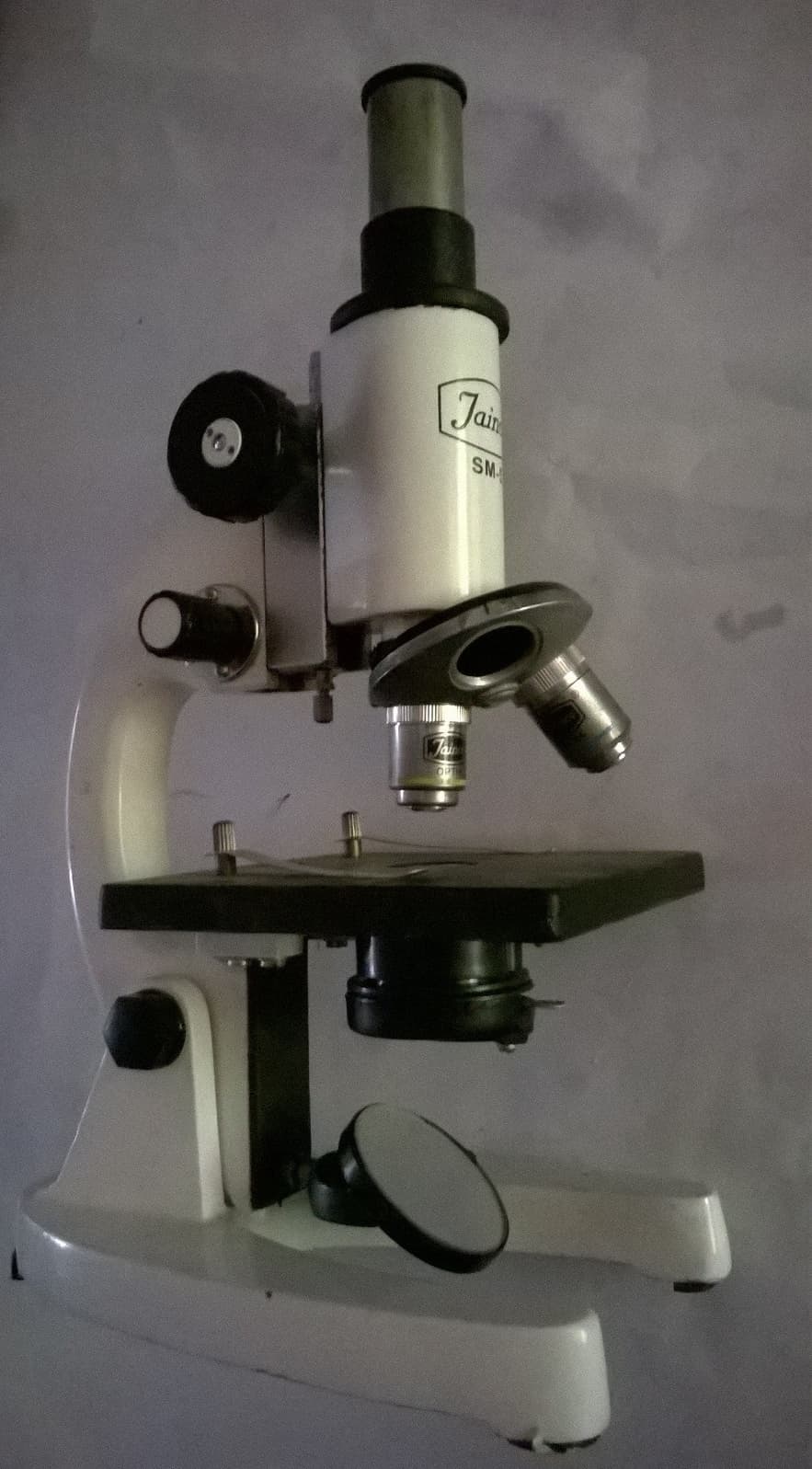 Compound microscope in a school laboratory
